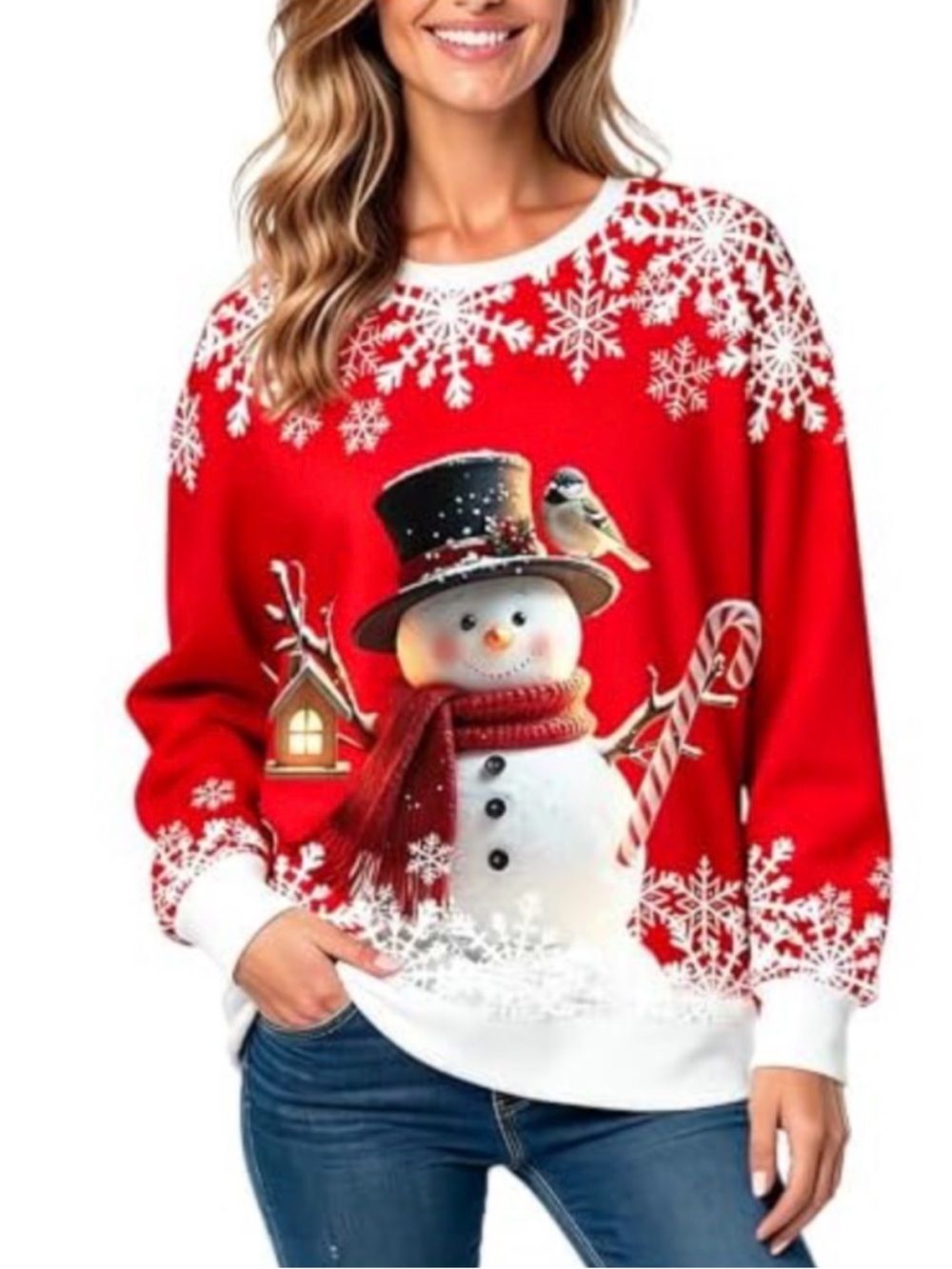 Snowman Holiday Boutique long sleeve- Women's Christmas long sleeve